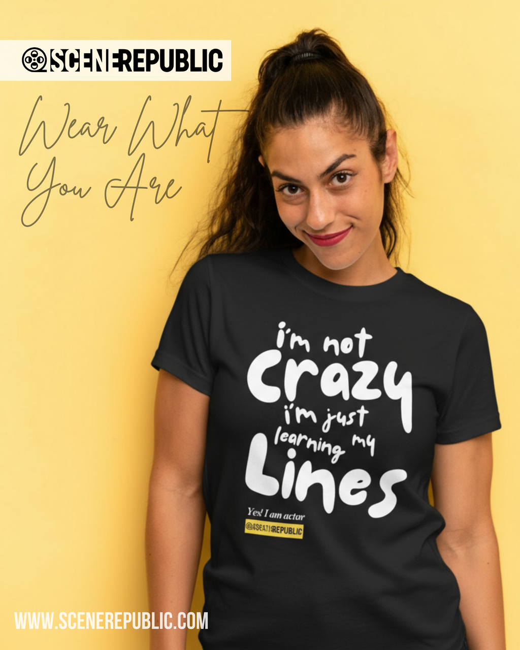 I am not Crazy, I am an Actor (organic cotton BLK)