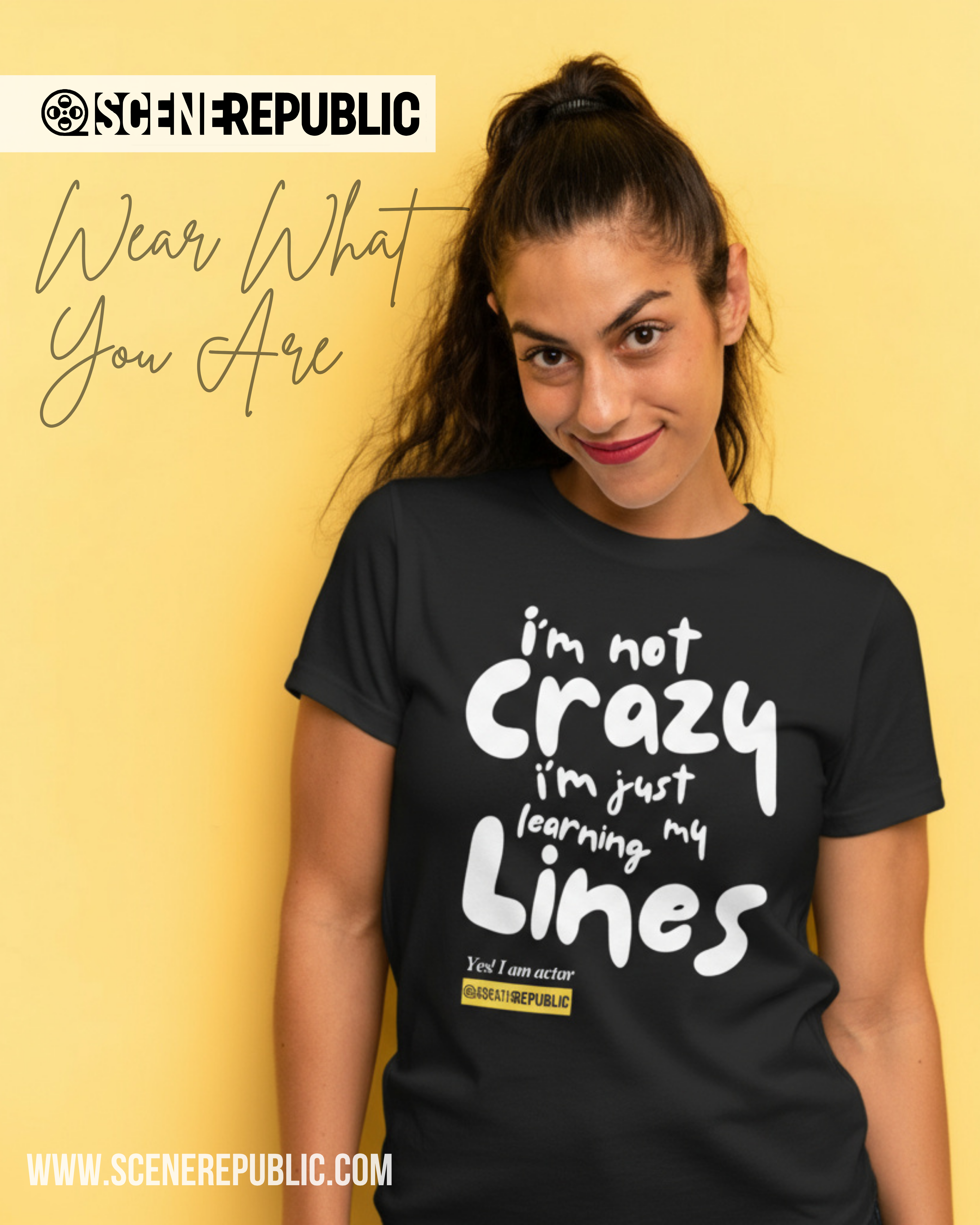 I am not Crazy, I am an Actor (organic cotton BLK)