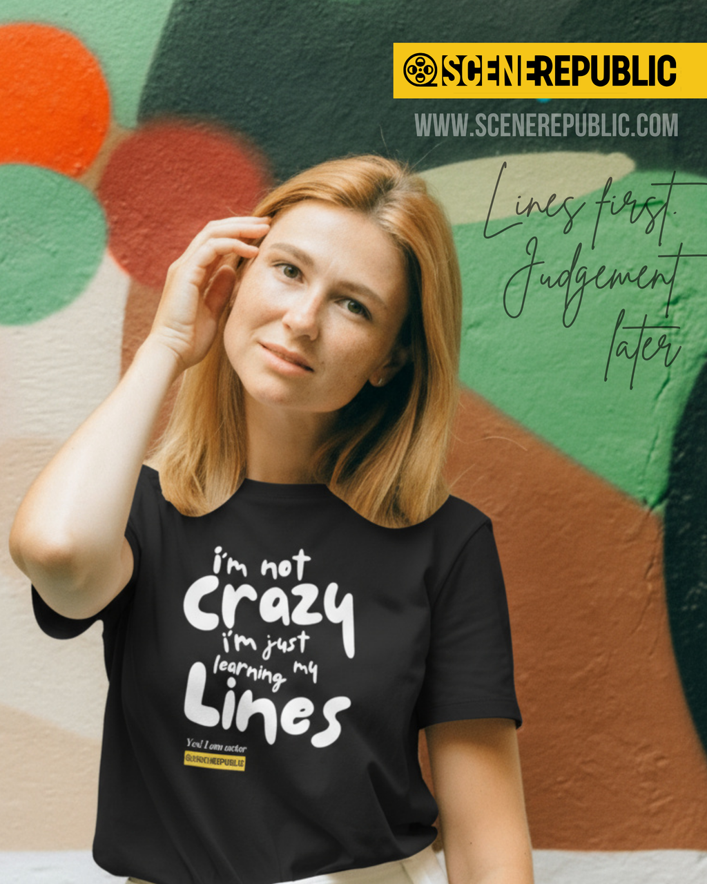 I am not Crazy, I am an Actor (organic cotton BLK)