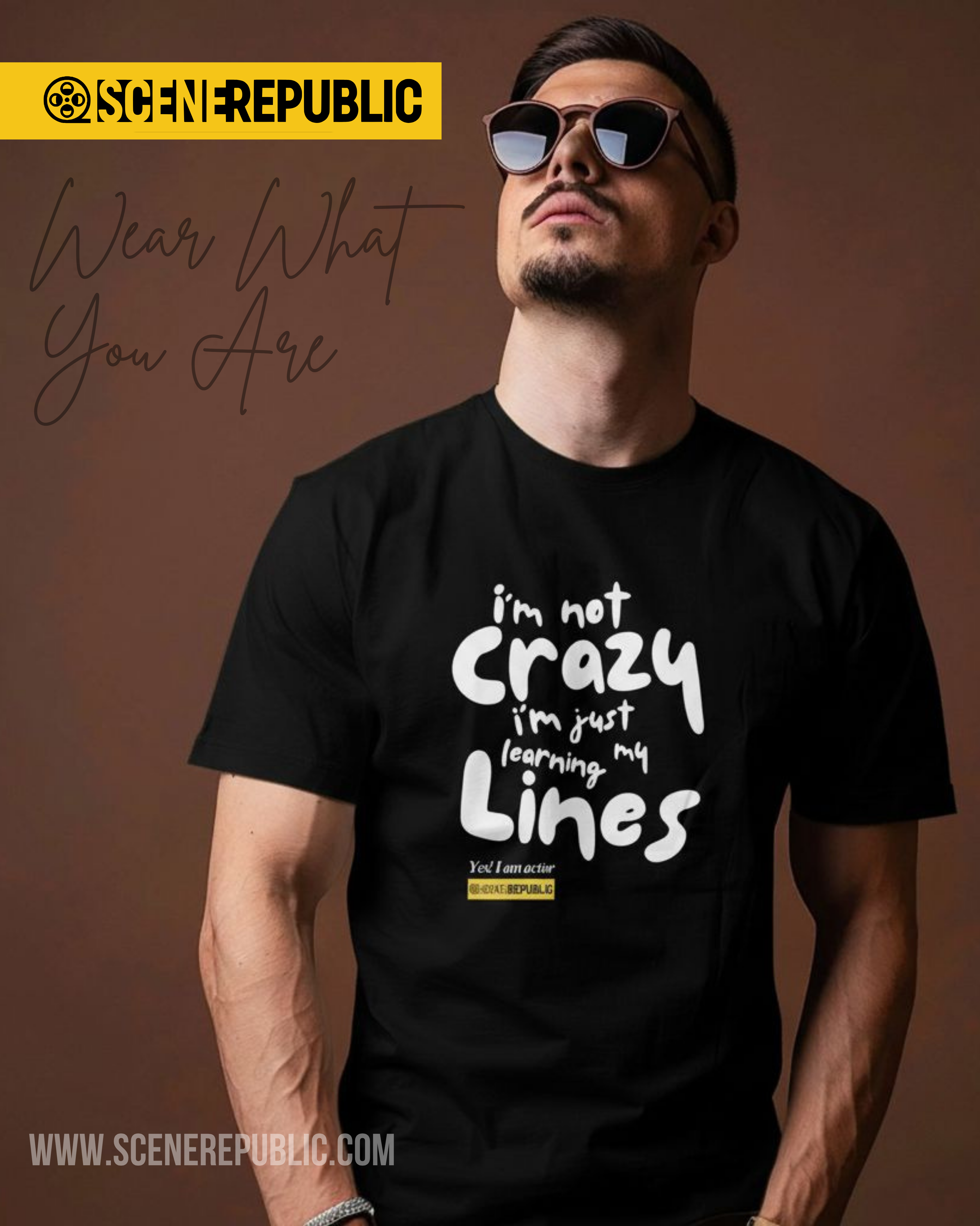 I am not Crazy, I am an Actor (organic cotton BLK)