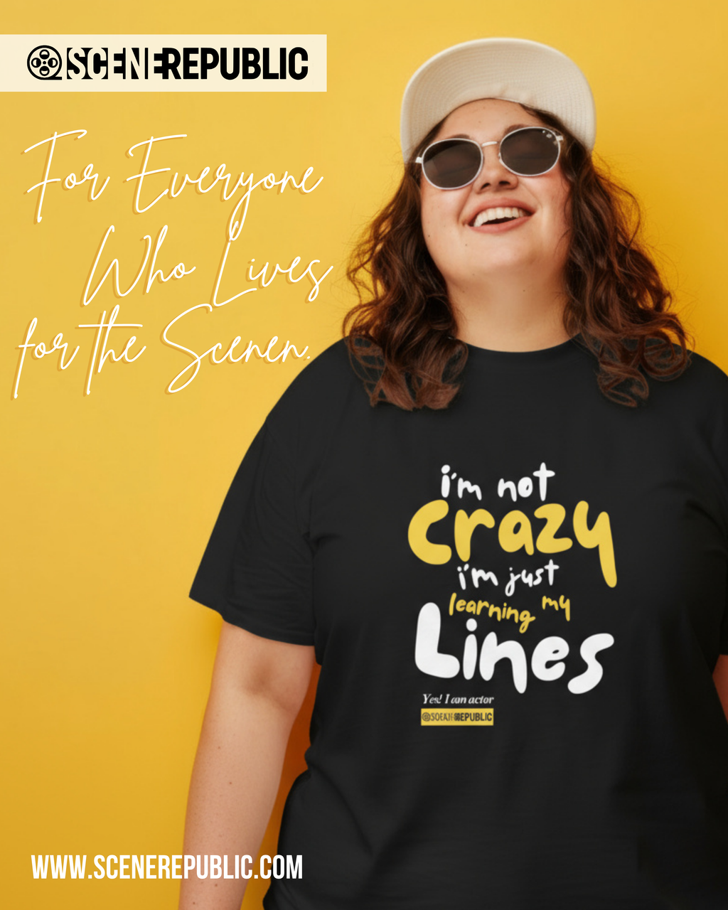 I am not Crazy, I am an Actor (organic cotton BLK/GLD)